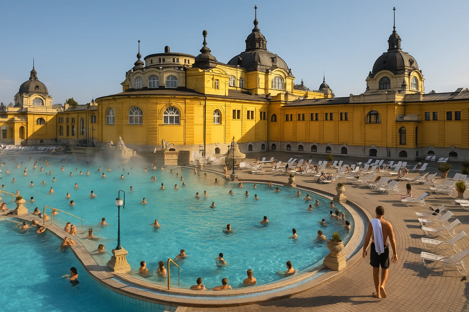 Széchenyi Thermal Baths in Budapest, a top city for backpackers