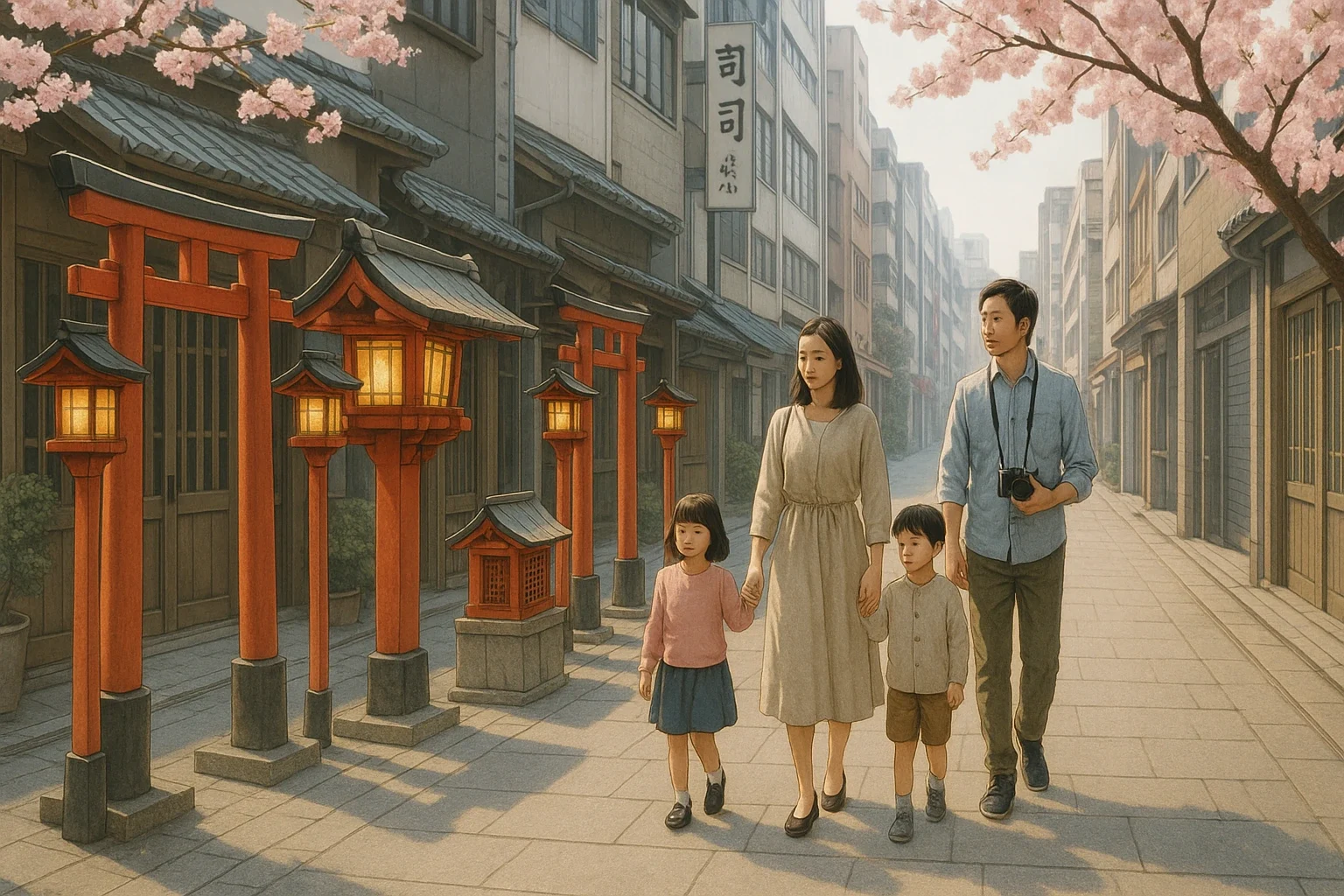 Family experiencing Japanese culture in Tokyo for 2025 travel