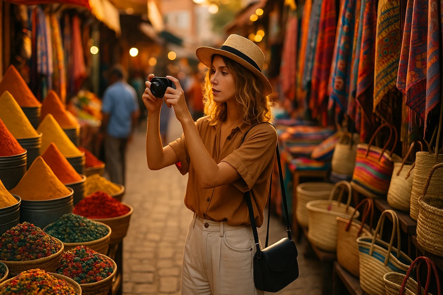 Vibrant market scene captured for Instagram-worthy travel photography