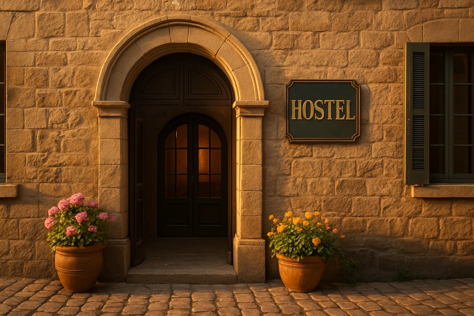 Historic luxury hostel setting in Europe