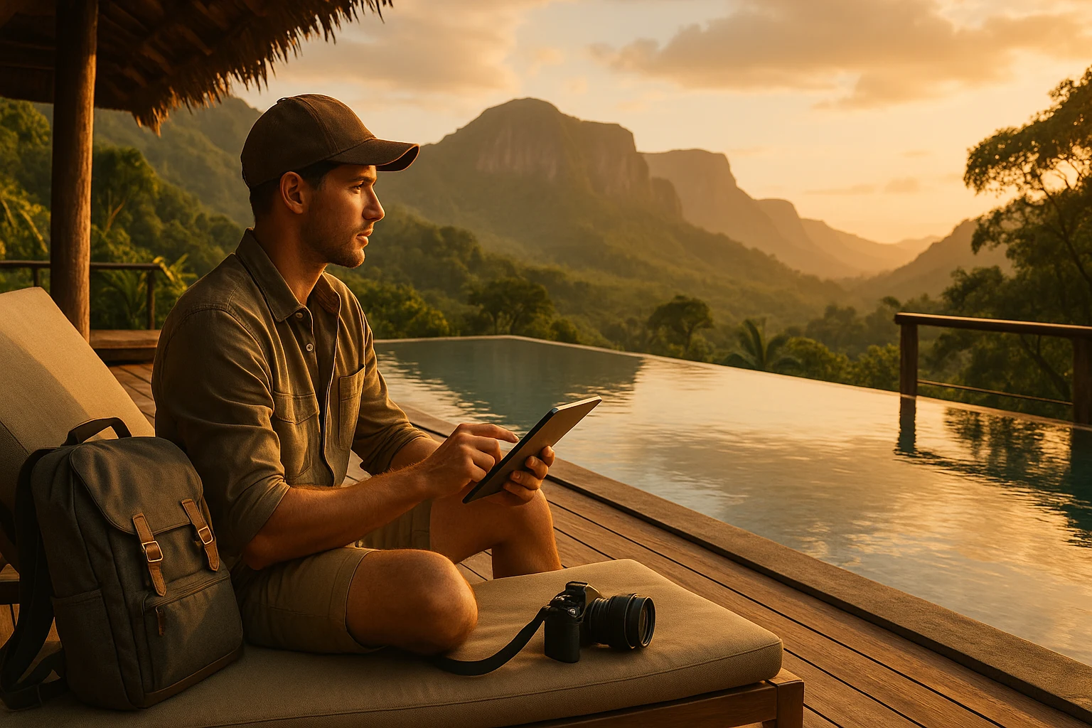 Flashpacker Backpacking adventure in luxury setting